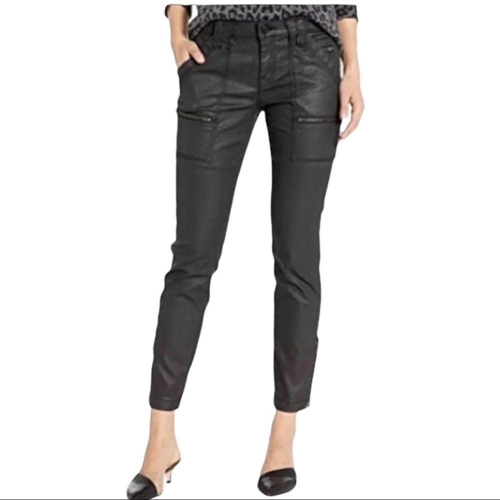 NWOT Joie Park Coated Skinny Pants 
Caviar Sz 23